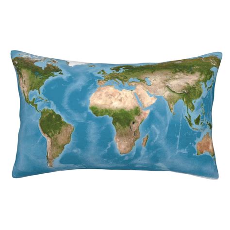 Adobk Earth View World Map Print Pillow Cases Standard Size Earth View