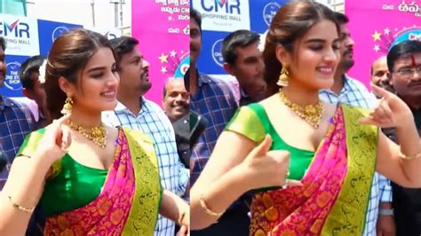 Nidhi Agarwal Superb Dance At CMR Shopping Mall Opening Nidhi Agarwal