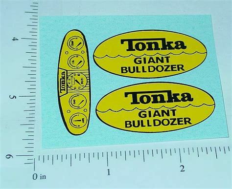 Tonka Giant Bulldozer Sticker Set - Toy Decals - Gasoline Alley Toys