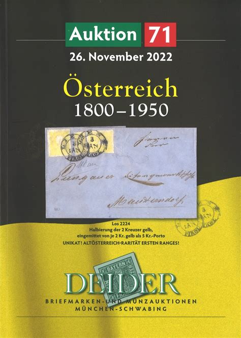 VORSCHAU 71 Deider Auktion am 24 26 November 2022 in München APHV