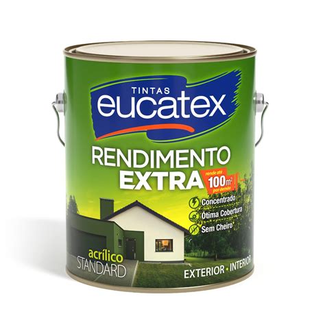 Tinta Acrílica Eucatex Fosco Rendimento Extra 3 6LT OK Tintas