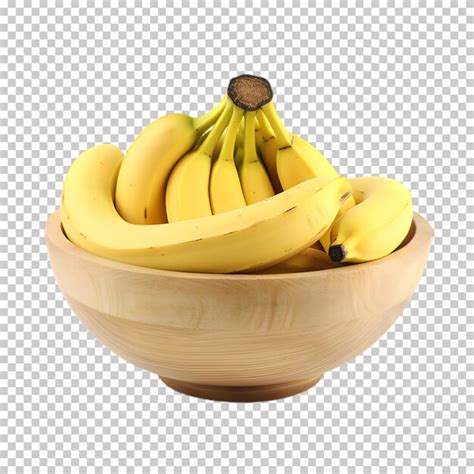 Premium Psd Bowl Of Bananas Isolated On Transparent Background