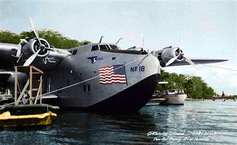 Pan Am Boeing 314 At Honolulu Colorized George Murphey Flickr