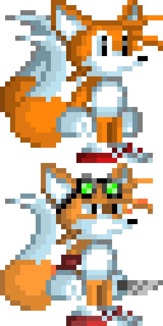 tails pixel art i did a while ago by artificialgirl on Newgrounds