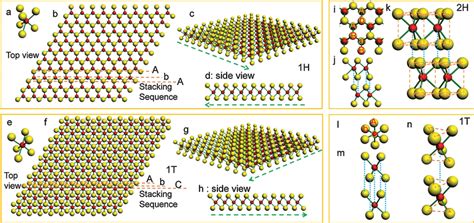 Crystal Structures Of Singlelayer TMDCs Ad 1H Trigonal Prismatic