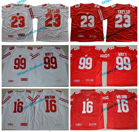 2019 2018 Wisconsin Badgers College Football Jerseys 16 Russell Wilson ...