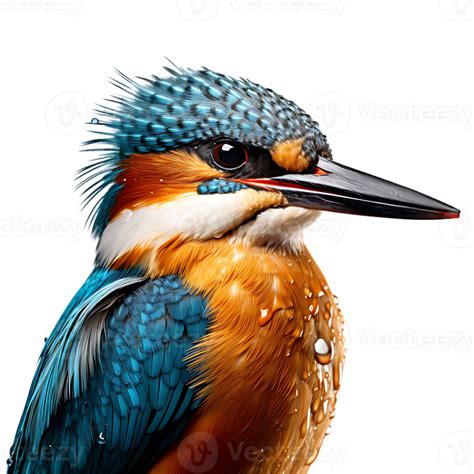 Beautiful Kingfisher Bird On Transparent Background Ai Generated