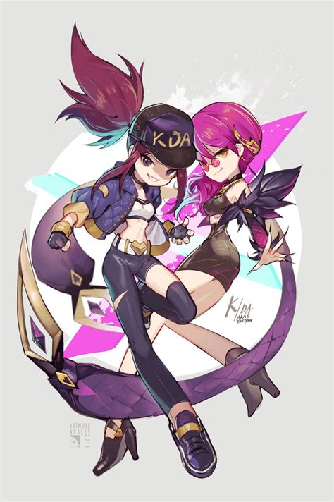 K Da Akali And Evelynn By Nvalee Leagueoflegends