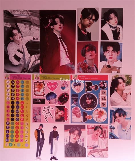 TXT Bias Set Yeonjun Stickers Photocards Set Fanmade Kpop Etsy