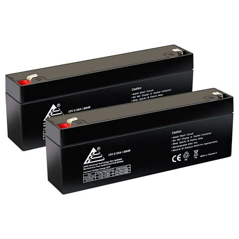 2 Packs 12v 2 3ah Rechargeable Sealed Lead Acid Vrla Agm Battery Ebay