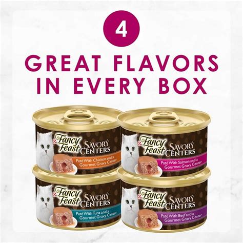 Sale Bundle: Fancy Feast Savory Centers Variety Pack Canned Cat Food, 3 ...