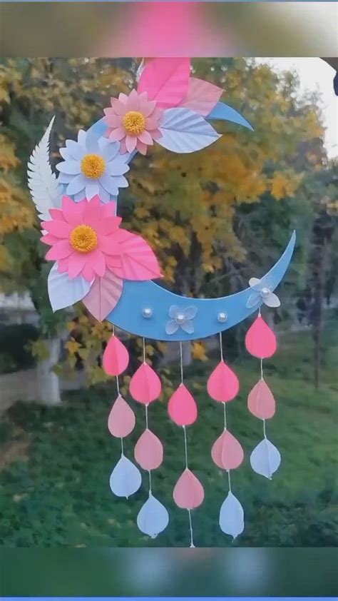 Wall Hanging With Cardboard And Paper Craft Half Moon In 2024 Paper