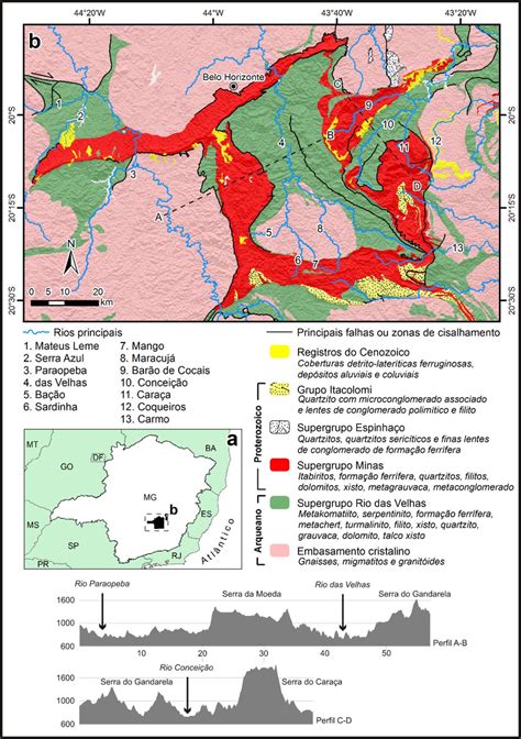 1 A Localização Da área No Estado De Minas Gerais B Mapa