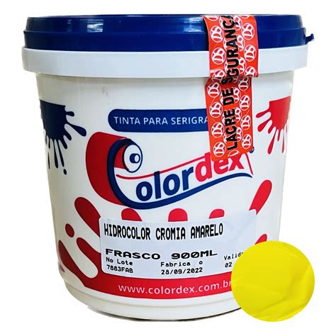 Tinta Para Serigrafia Colordex Hidrocolor Cromia Amarelo 900ml