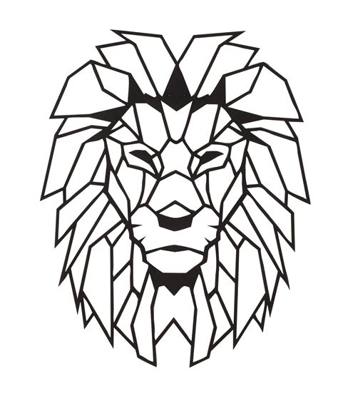 Lion Geometric Drawing At Paintingvalley Explore Collection Of