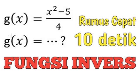 Fungsi Invers Rumus Cepat YouTube