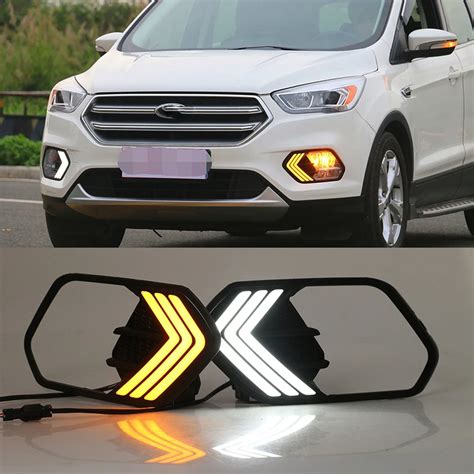 Car Flashing Pair Drl For Ford Kuga Escape Led Daytime