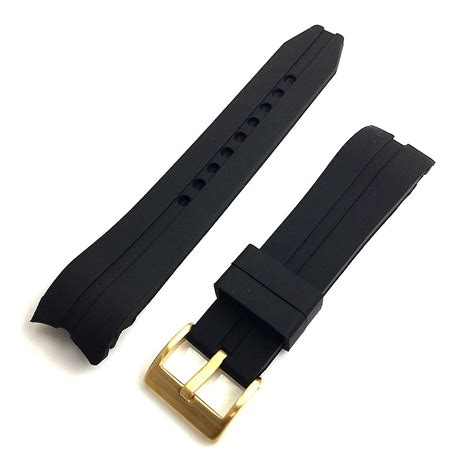 Seiko Compatible Curved End Rubber Silicone Replacement Watch Band