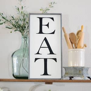 Eat Sign, Large EAT Sign, Kitchen Wall Decor, Kitchen Eat Sign ...