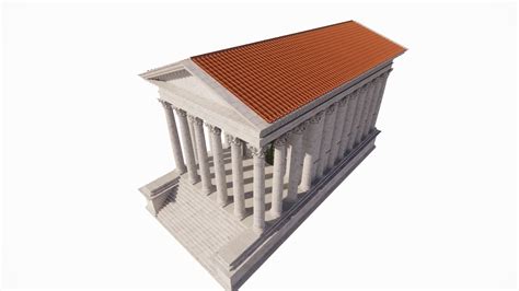 Parthenon Greek Temple 3d Model Animated Rigged Cgtrader