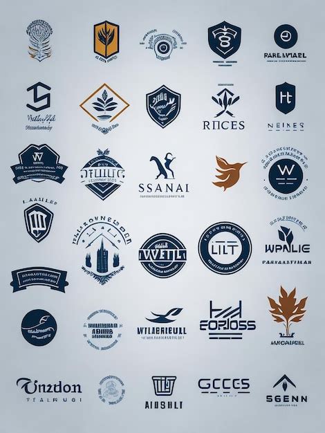 Premium Photo Logo Set Modern And Creative Branding Idea Collection