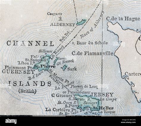 Map jersey channel islands hi-res stock photography and images - Alamy