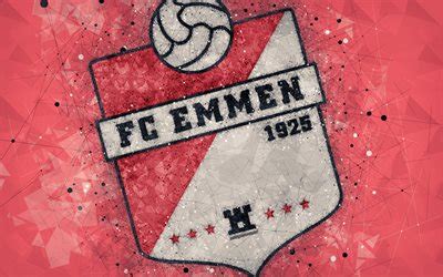 Download wallpapers FC Emmen, 4k, logo, geometric art, Dutch football ...