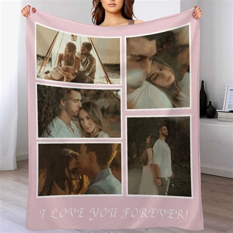 Byxhuc Personalized Photo Blanket I Love You Blanket