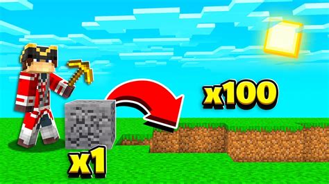 Miner 1 Block Miner 100 Blocks Minecraft Youtube