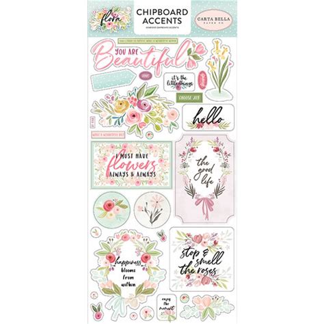 Carta Bella Paper Flora No 3 Accents Chipboard Stickers