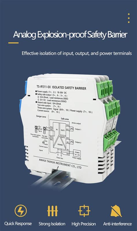 Isolated Safety Barrier Transmit 4 20ma Signal Analog Explosion Proof