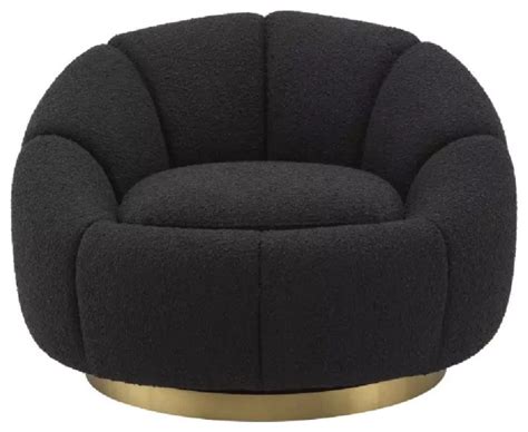 Modern Boucle Swivel Chair Eichholtz Inger Contemporary Armchairs