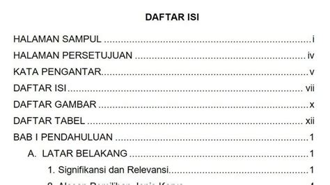 Cara Membuat Daftar Isi Otomatis Di Word Yang Mudah Dan Praktis