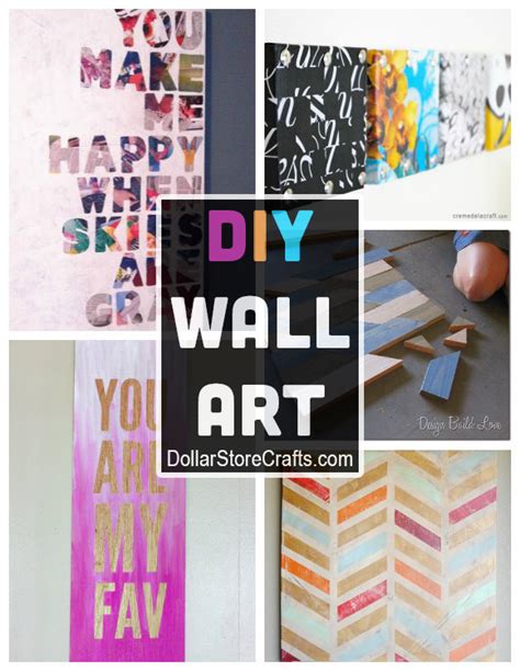 diy wall art ideas  recycled materials dollar store crafts