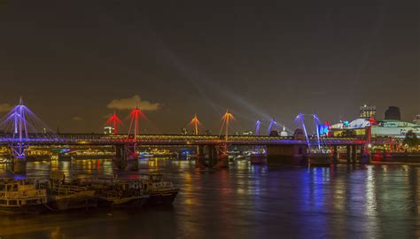 K United Kingdom Rivers Bridges England London Night