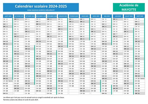 Vacances Scolaires Mayotte Calendrier Scolaire Rentr E Et Jours