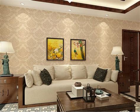 Beibehang Silk Non Woven Wallpaper Luxury European Damascus D