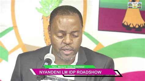 Nyandeni Local Municipality Idp Roadshow Youtube