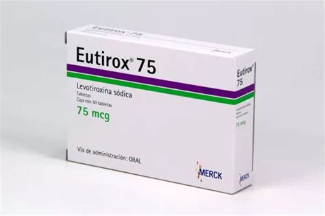 Eutirox 75mcg Tabletas Con 50 Sodica Levotiroxina Envío gratis