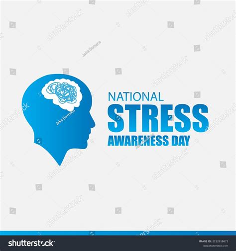 Vector Illustration National Stress Awareness Day Stock Vector (Royalty ...