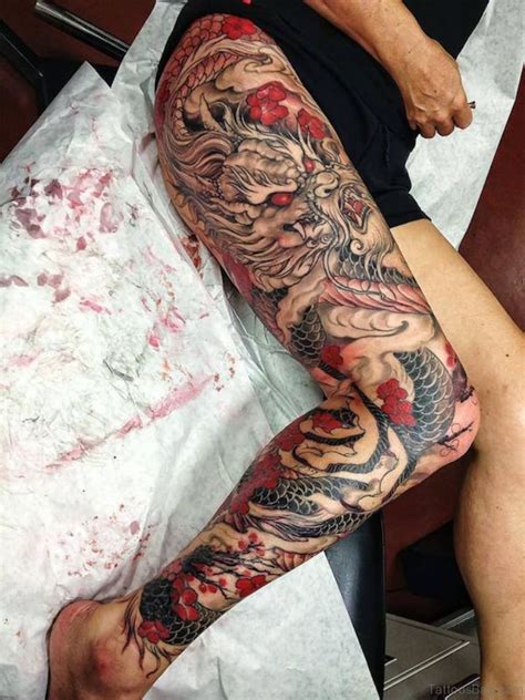 35 Gorgeous Dragon Tattoos For Thigh Tattoo Designs