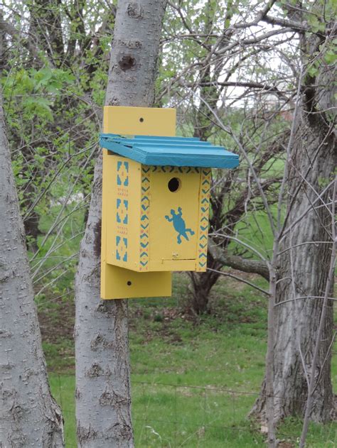 I Love The Colors And Southwest Motif On This Bluebird House Bird