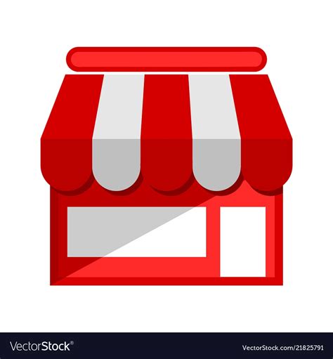 Retail Shop Flat Icon Royalty Free Vector Image