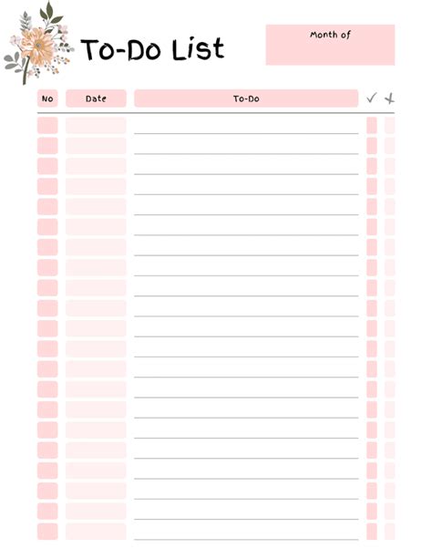 Cute Printable Daily To Do List