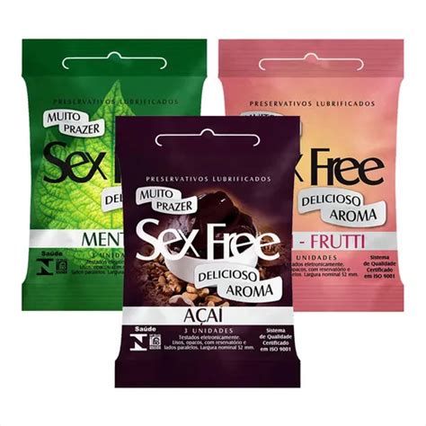 9 Preservativo Camisinha Masculino Sex Free Sabores Efeitos MercadoLivre