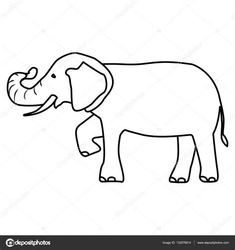 Isolated Elephant Draw Stock Vector Image By ©jemastock 132576814