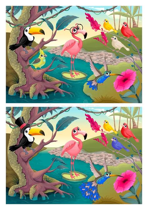 Spot The Differences Stock Vector Illustration Of Cartoon 55840871