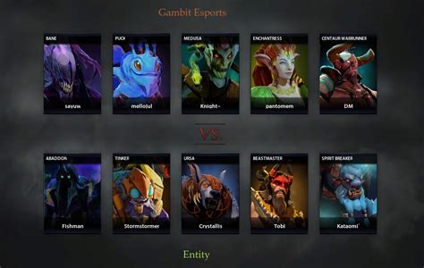 Gambit Vs Entity Match On D Cl S Dota