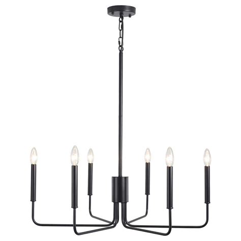 LWYTJO Roxsanne 6 Light Black Dimmable Classic Traditional Chandelier