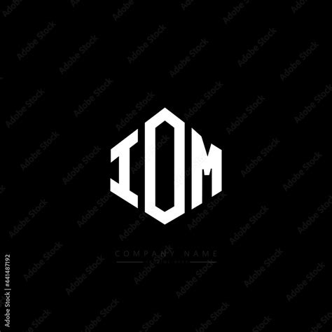 IOM letter logo design with polygon shape. IOM polygon logo monogram ...